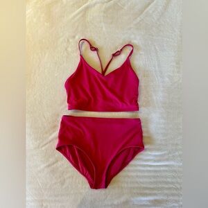 Athleta - 2 piece swim - pink - size M